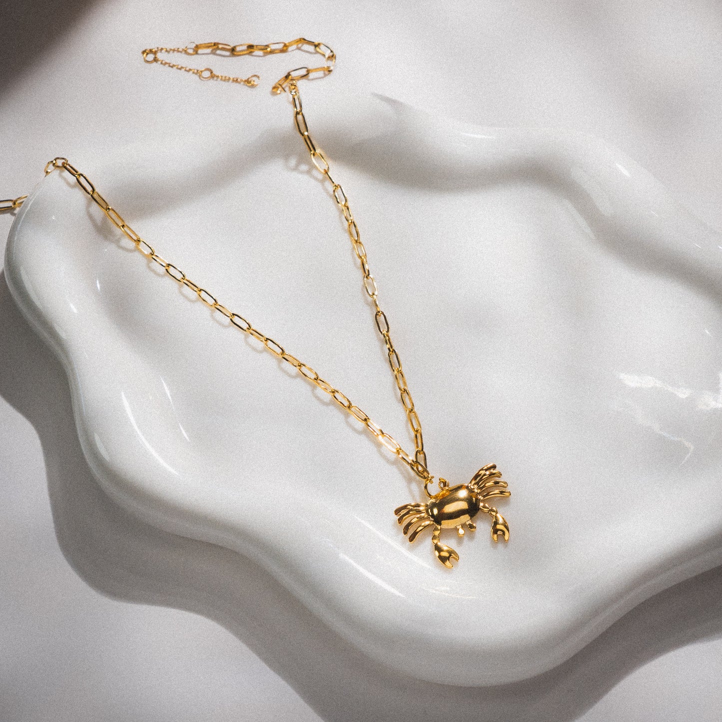 Gold Crab Necklace