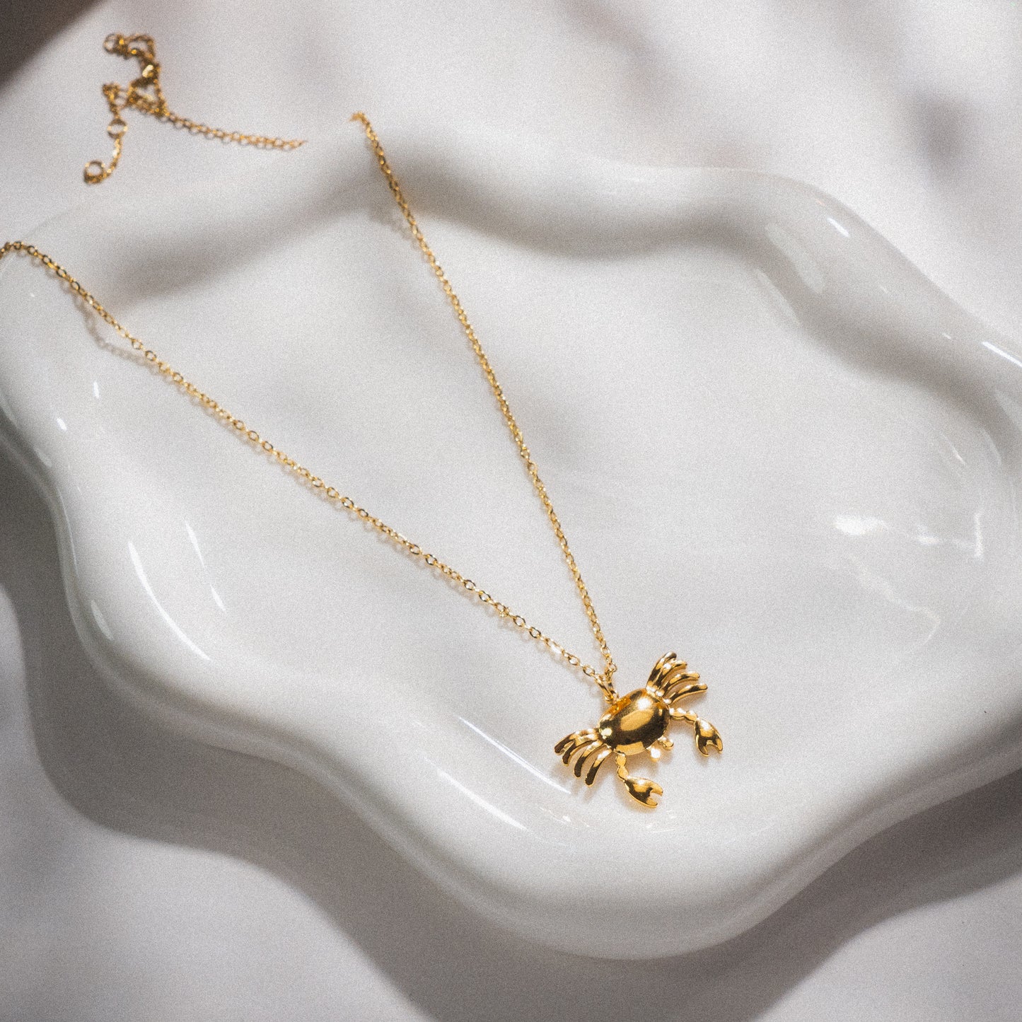 Gold Crab Necklace