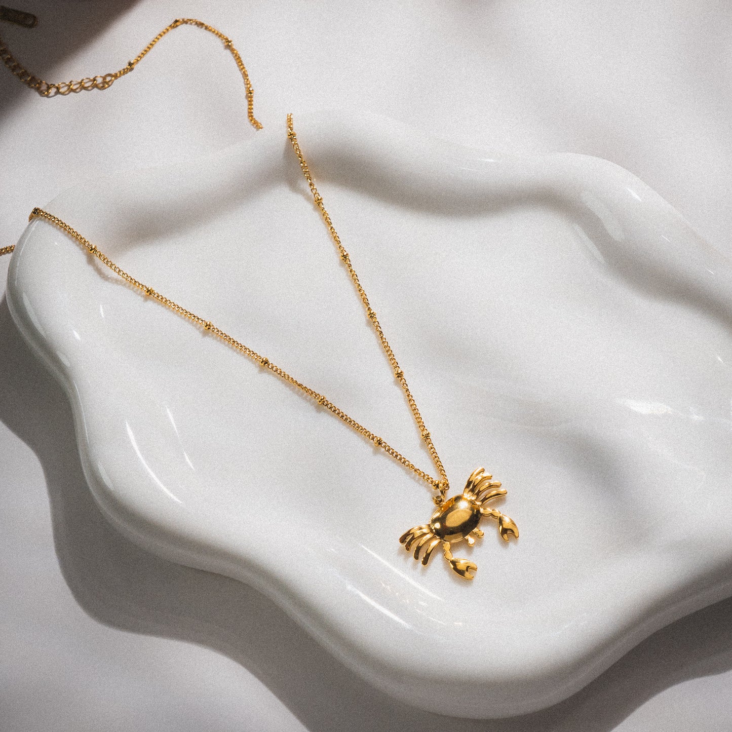 Gold Crab Necklace