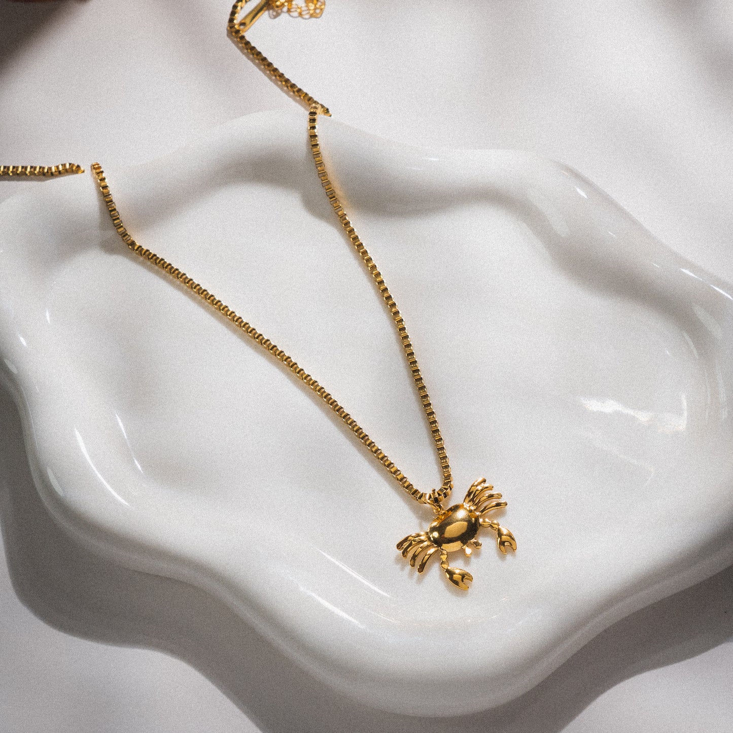 Gold Crab Necklace